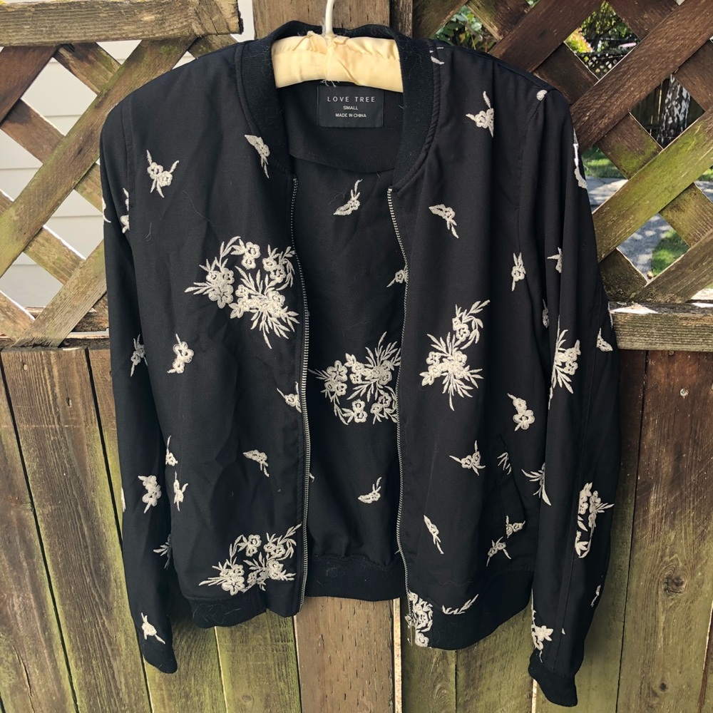 Love Tree | Embroidered Bomber Jacket